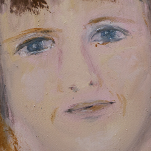 porträt XXIV, 2017, Öl auf Leinwand, 30 x 30 x 5 cm
