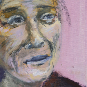 porträt XIV, 2017, Öl auf Leinwand, 30 x 30 x 5 cm
