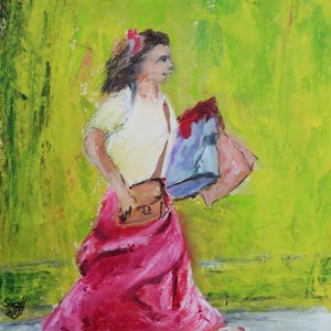 small beauty VII, &Ouml;l auf Karton, 24 x 18 cm
