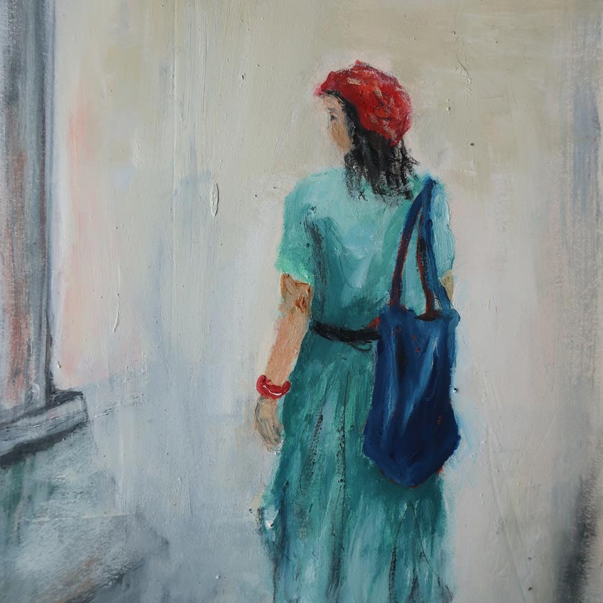 small beauty VIII, &Ouml;l auf Karton, 24,5 x 17,5 cm
